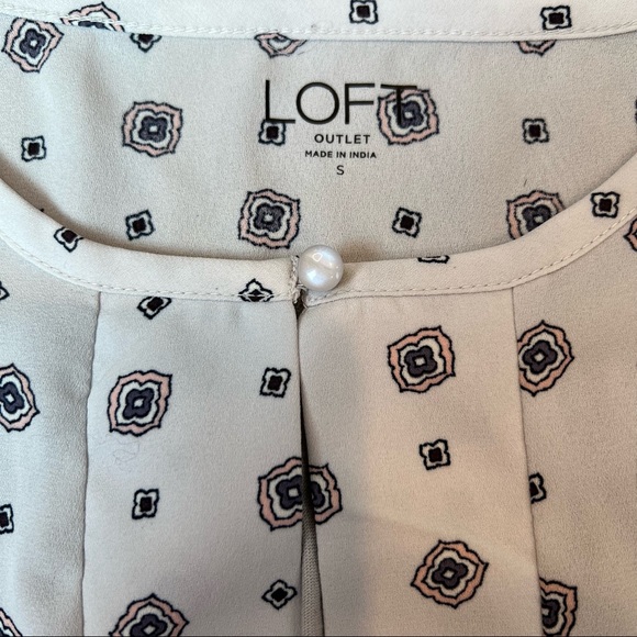 LOFT Mixed Media Bell Cuff Top | Size Small - Picture 6 of 12